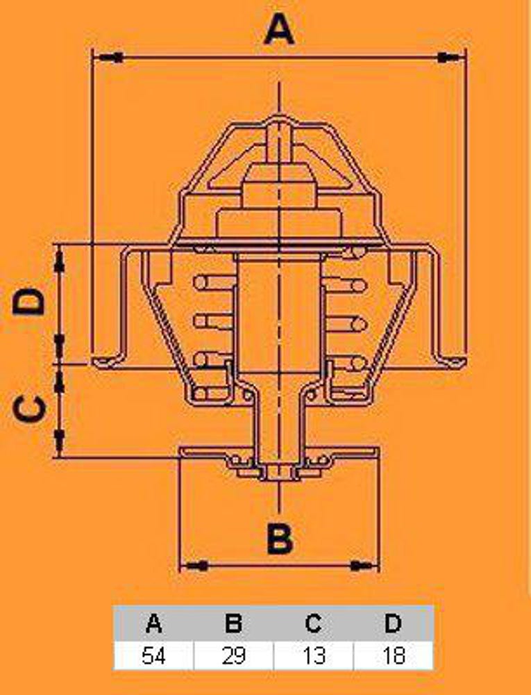 Thermostat B19, B21, B23, B200, B230 (92°C) für Volvo 240, 740, 760, 780, 940, 960 — bild 2 av 3