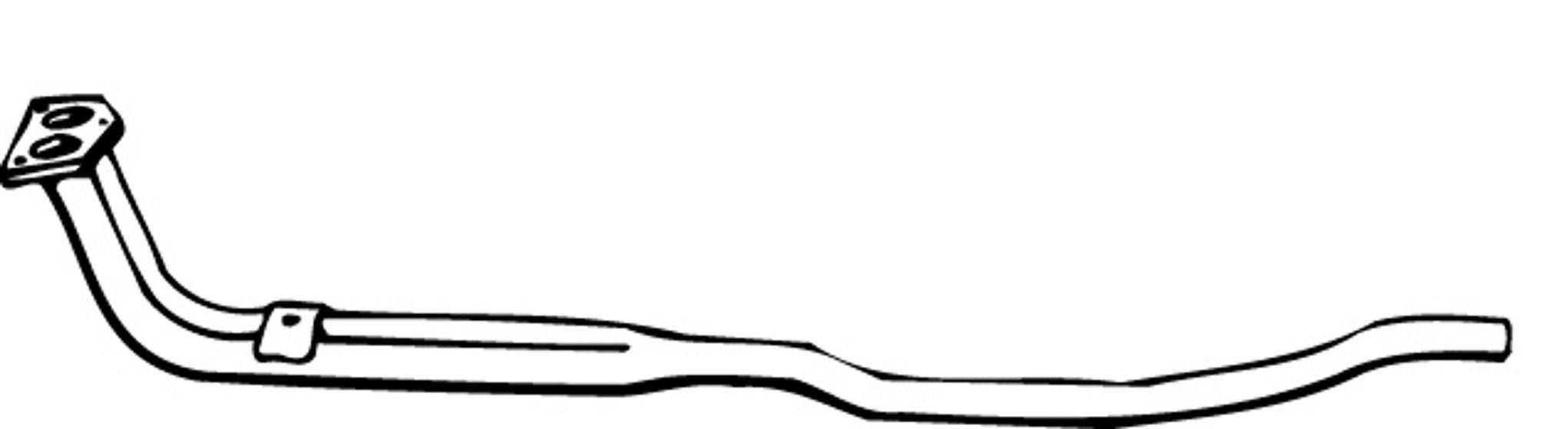 Auspuffrohr B21/23A 1975 vorne