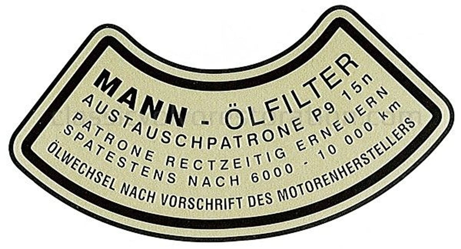 Ölfilteraufkleber für Volvo B4B "Mann" — bild 2 av 2